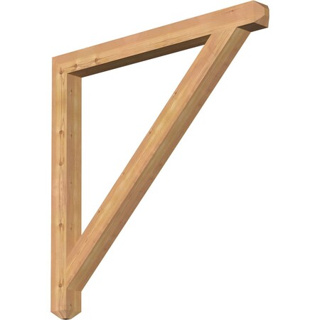 Ekena Millwork Traditional Craftsman Smooth Bracket, Western Red Cedar, 3 1/2"W x 44"D x 44"H BKT04X44X44TRA04SWR